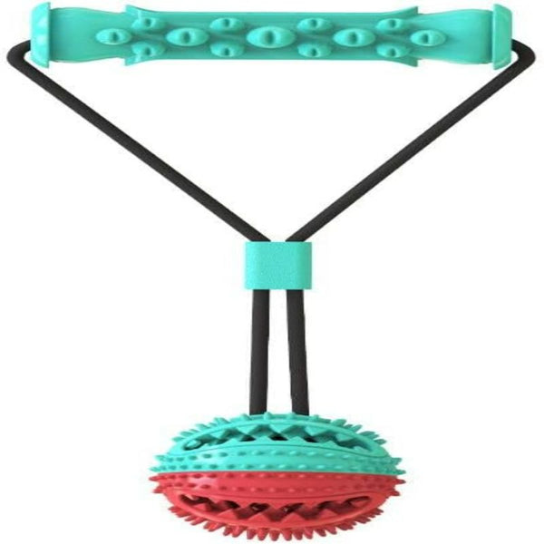 Vue suspendue du jouet à mâcher pour chien avec poignée ergonomique