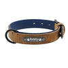 Collier pour Chien Personnalisé en cuir marron avec plaque gravée