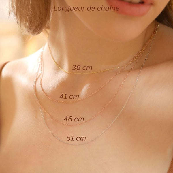 Collier Patte de Chien Personnalisé en différentes longueurs de chaîne – 36 à 51 cm