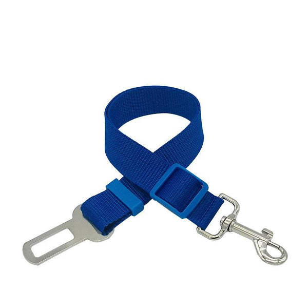 Ceinture de Sécurité pour Chien bleue avec attache métallique