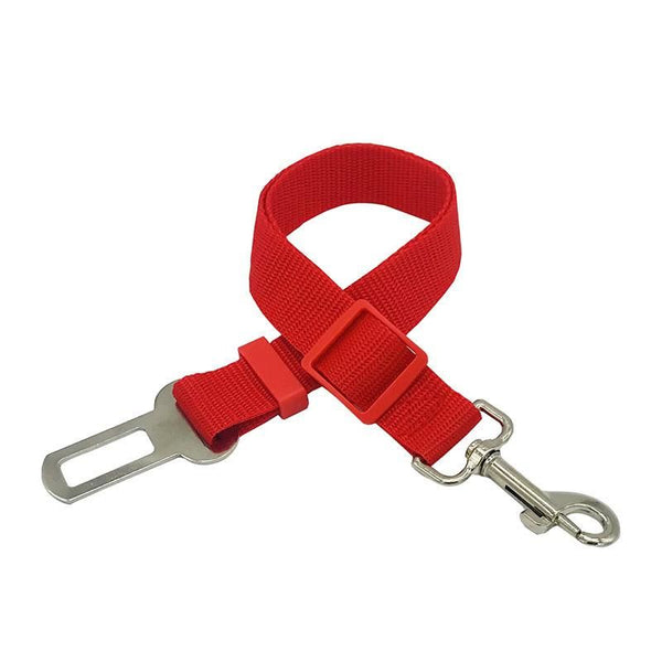 Ceinture de Sécurité pour Chien rouge avec boucle solide