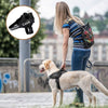 Promenade en ville avec Harnais Anti Traction Personnalisé noir pour chien.