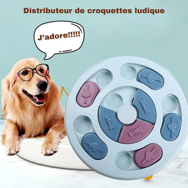 Distributeur de croquettes ludique - Gamelle anti-glouton