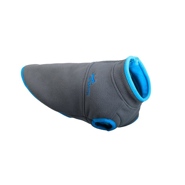 Sweat Polaire pour Chien gris avec doublure bleu clair