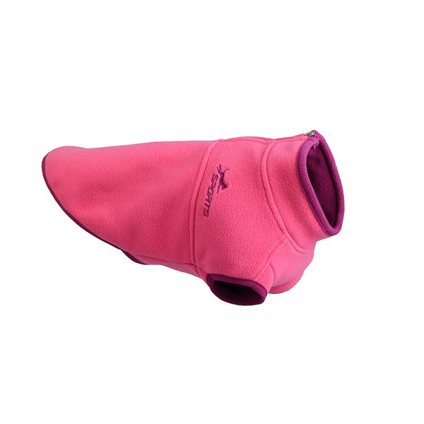 Sweat Polaire pour Chien rose avec intérieur prune