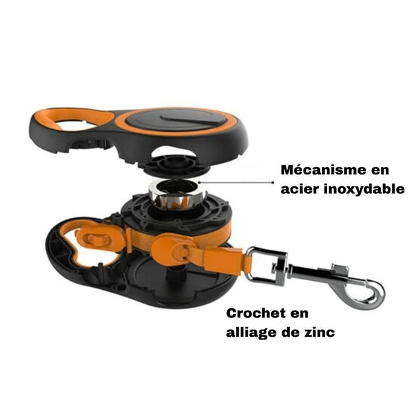 Mécanisme interne d’une Laisse Enrouleur Gros Chien robuste