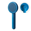 Brosse pour chat poil long bleue avec système d’auto-nettoyage pratique - Toutou Love