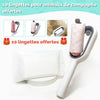 Brosse Pour Poils De Chat livrée avec 10 lingettes offertes pour un toilettage optimal - Toutou Love