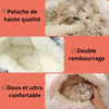 oom sur la texture ultra douce du panier fermé pour chat avec peluche de qualité - Toutou Love