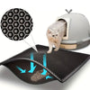 Tapis de Litière pour Chat noir avec surface en nid d’abeille, conçu pour une propreté optimale autour de la litière - Toutou Love