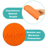 Frisbee pour chien orange en caoutchouc naturel souple, résistant aux morsures
