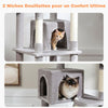 Zoom sur les niches douillettes de l’Arbre à Chat XXL pour se reposer - Toutou Love