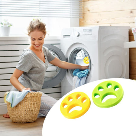 Attrape poils machine à laver en forme de patte, efficace contre les poils d’animaux sur les vêtements - Toutou Love
