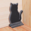 Brosse murale pour chat gris foncé installée dans un angle de mur - Toutou Love