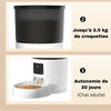 Distributeur de Croquettes pour Chat avec capacité de 2,5 kg et autonomie de 20 jours pour chat adulte - Toutou Love