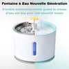 Fontaine pour chat design fleur avec message en français sur la sécurité - Toutou Love