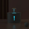 Fontaine pour chat design fleur illuminée la nuit avec lumière bleue - Toutou Love