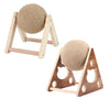 Deux modèles de griffoirs chat sisal avec structure bois clair et bois foncé - Toutou Love