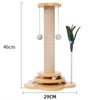 Dimensions de la tour griffoir en sisal : 46 cm de hauteur, 29 cm de largeur - Toutou Love