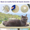 Hamac de Fenêtre Pour Chat en tissu lavable haute densité avec un chat gris allongé - Toutou Love