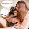 Chat dans les bras de sa maîtresse avec une bulle "Je veux jouer à ça !!!" – Jouet Souris Pour Chat - Toutou Love