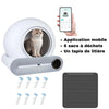 Kit complet de Litière Chat Autonettoyante avec 8 sacs à déchets, tapis de litière et commande mobile - Toutou Love