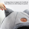 Zoom sur les oreilles en peluche de la Niche Chat Intérieur Igloo Chat - Toutou Love