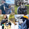 Montage de plusieurs personnes portant leur sac à dos pour chat en extérieur - Toutou Love