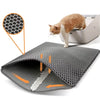 Tapis de Litière pour Chat gris avec double couche, collecte automatique des grains tombés - Toutou Love